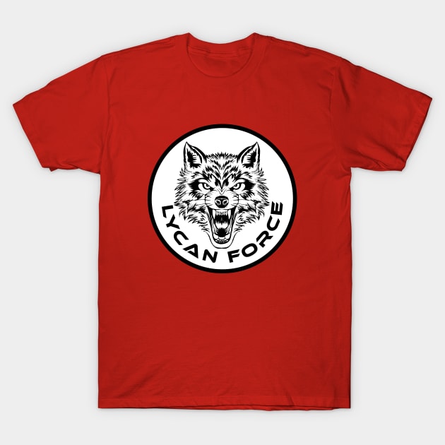 Lycan Force Werewolf Logo Design T-Shirt by Logoids